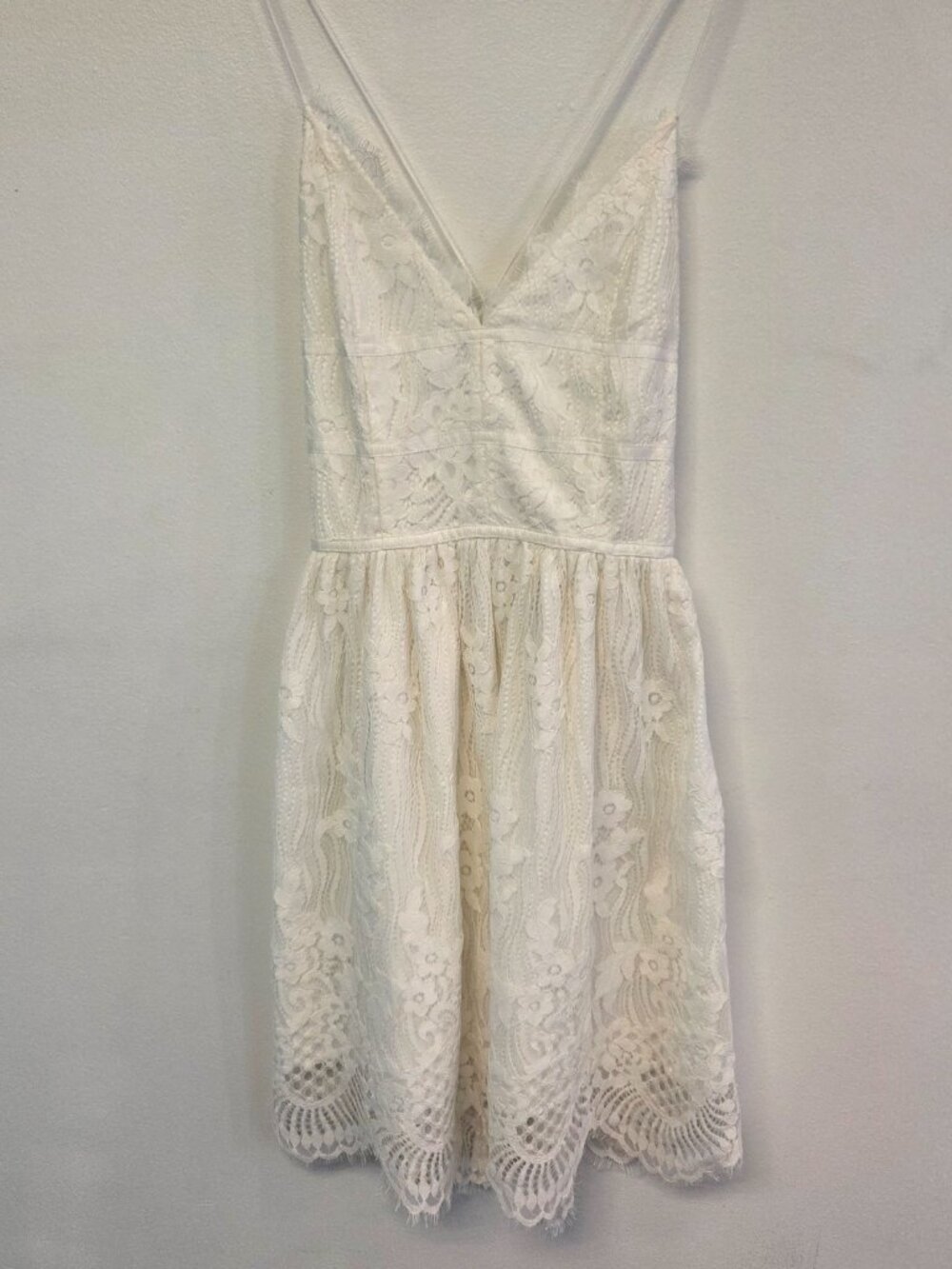 Womens White Lace Dress Size 10